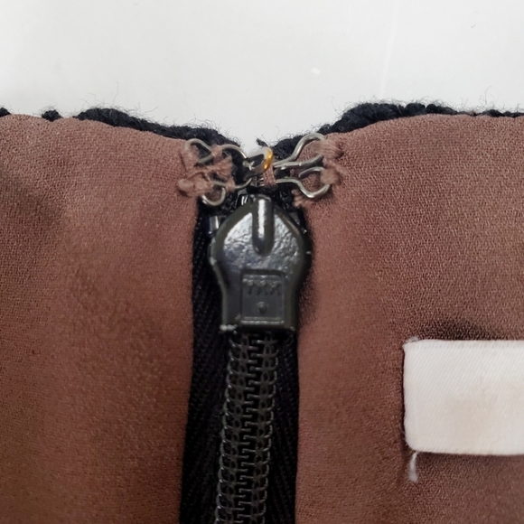 Diane von Furstenberg Delian Lace Pebble Black Dress Fitted Cocktail Women's 10 - Picture 7 of 12